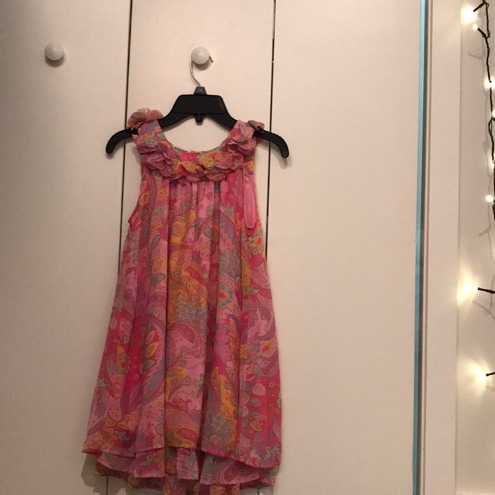 Pink floral dress for girls size 10